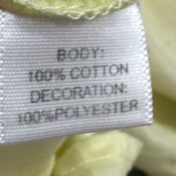 Ann Taylor Blouse Women’s Sz 6 Light Yellow Embroidered Top Semi Sheer V Neck - Picture 12 of 13